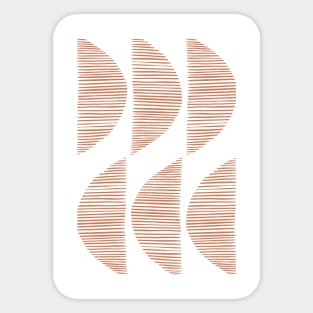 Earthy geometric shapes pattern Sticker